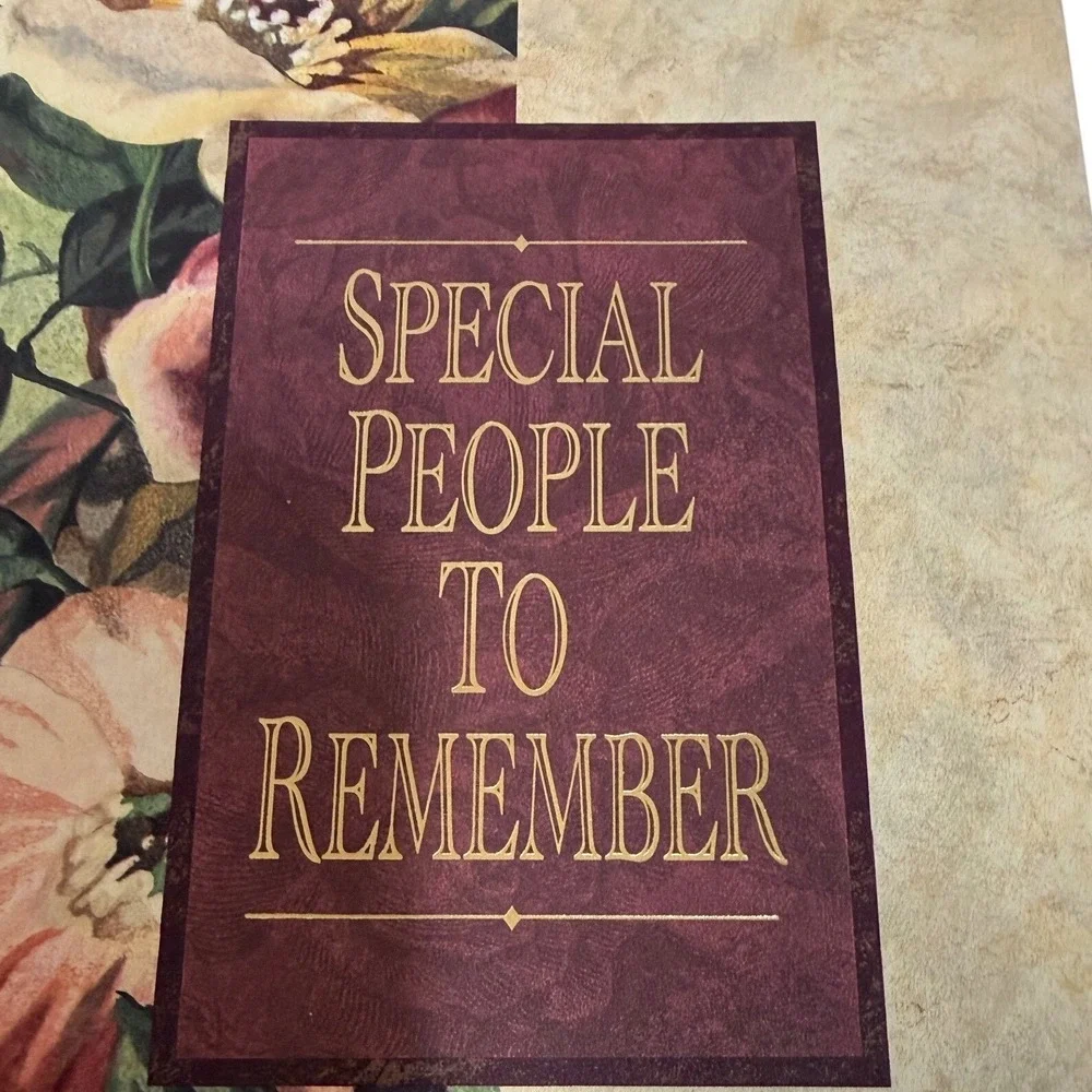 Hallmark Special People to Remember Greeting Card Organizer Floral Spiral Book